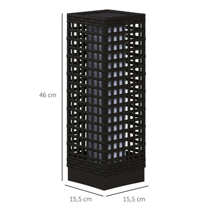 Wasserdichte Solar-LED-Gartenleuchte, Rattan-Design, mit Auto-Sensor