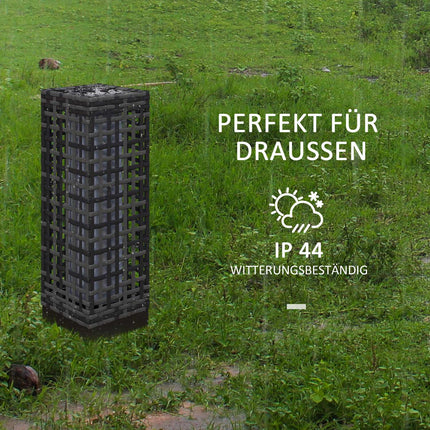 Wasserdichte Rattan Solar Wegleuchte, Auto Sensor LED-Lampe