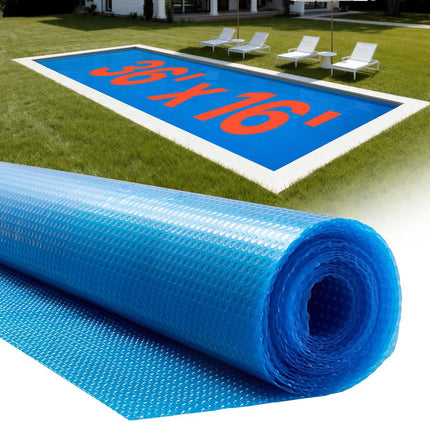 Solar Pool Cover 10.97 x 4.88 m, 12 Mil Bubble PE