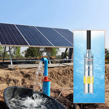 Solar Submersible Deep Well Pump, 24V 277W, 9.25 GPM