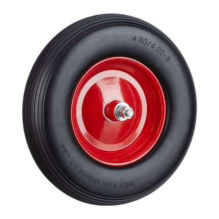Roue de brouette en caoutchouc plein, increvable, 4.00-8