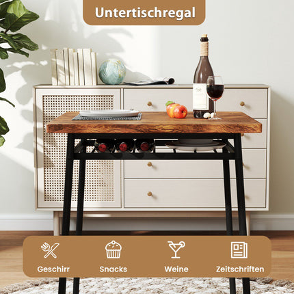 Platzsparendes Esszimmer-Set mit Ablageregal und 2 Stühlen