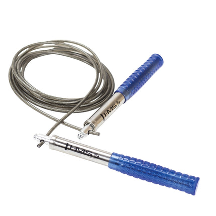 Corde à sauter rapide, réglable, bleue