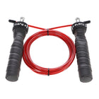 Corde à sauter rapide, longueur réglable, noir/rouge