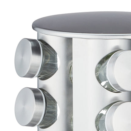Carrousel à épices en acier inoxydable avec 16 verres
