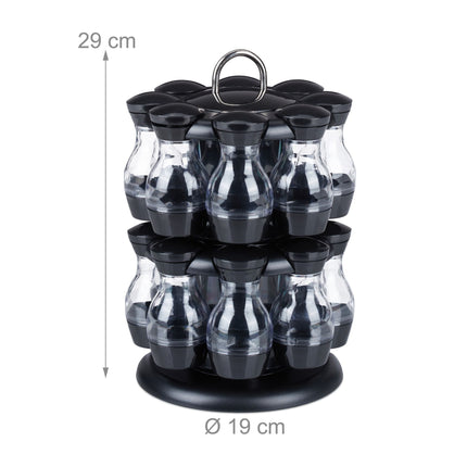 Carrousel à épices avec 16 verres