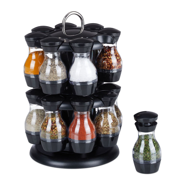 Carrousel à épices avec 16 verres
