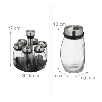 Carrousel à épices avec 6 verres