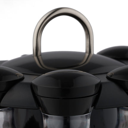 Carrousel à épices avec 8 verres en plastique