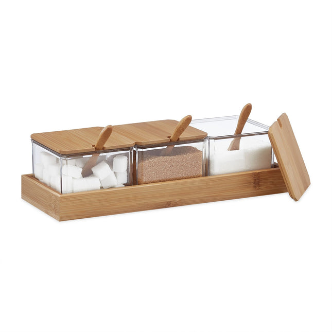Récipient à épices avec cuillère et couvercle