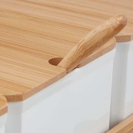 Récipient à épices avec cuillère et couvercle