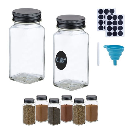 Ensemble de pots à épices avec couvercle en acier inoxydable