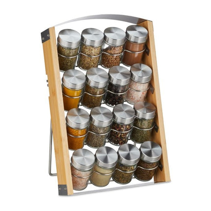 Étagère à épices avec 16 verres