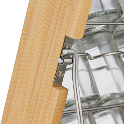 Étagère à épices avec 16 verres