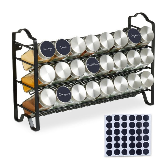 Étagère à épices avec 24 verres