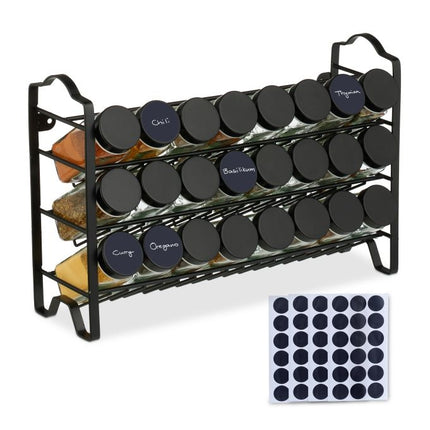 Étagère à épices avec 24 verres