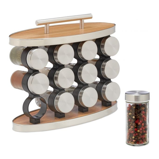 Étagère à épices avec 12 pots à épices