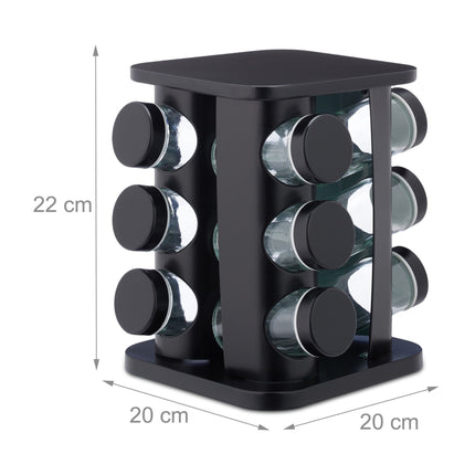 Étagère à épices avec 12 pots à épices