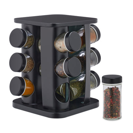 Étagère à épices avec 12 pots à épices