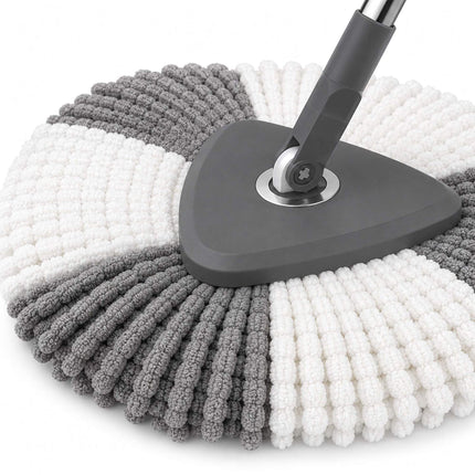 Ensemble balai à franges essoreur avec seau, 2 compartiments, capacité de 7,5 L