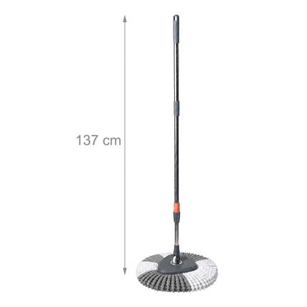Ensemble balai à franges essoreur avec seau, 2 compartiments, capacité de 7,5 L