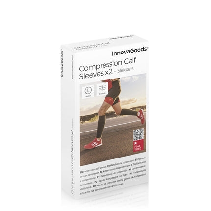 Sport-Kompressions-Wadenmanschetten Slexxers InnovaGoods 2 Einheiten - XL