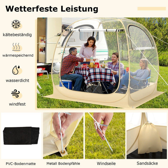Sportzelt für 5-6 Personen Pop-up-Zelt mit wetterfestem Baldachin tragbares und faltbares Outdoor-Bubble-Zelt groß