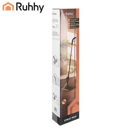 Balai à franges pulvérisateur avec tête rotative à 360°, réservoir de 300 ml, 3 lingettes