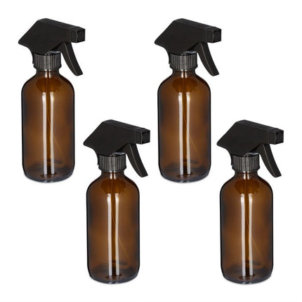 Flacon pulvérisateur en verre 230 ml Lot de 4