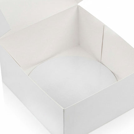 Boîtes à gâteaux carrées avec couvercles et plateaux, en carton alimentaire