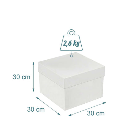 Boîtes à gâteaux carrées avec couvercles et plateaux, en carton alimentaire