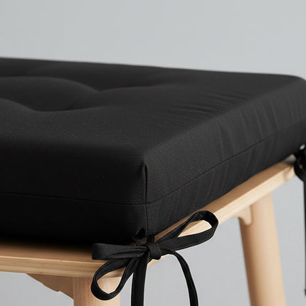 Coussins de chaise carrés avec attaches - Lot de 4