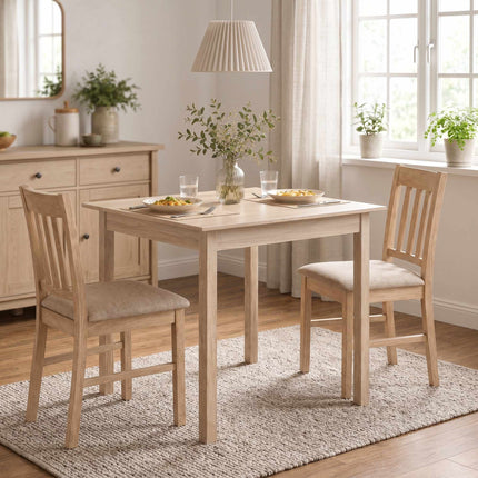 Table de salle à manger carrée, en pin naturel, 75 x 75 x 76 cm