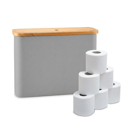 Porte-rouleau de papier toilette carré en tissu, peut contenir 12 rouleaux