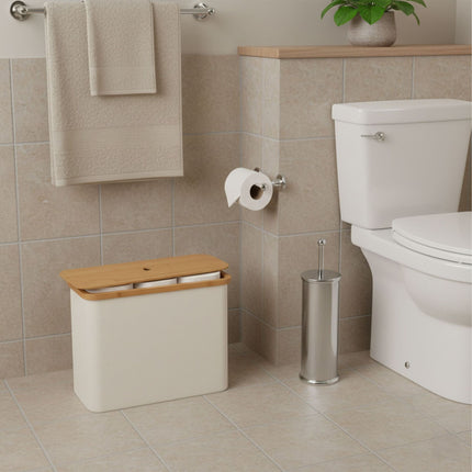 Porte-rouleau de papier toilette carré en tissu, peut contenir 12 rouleaux