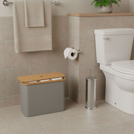 Porte-rouleau de papier toilette carré en tissu, peut contenir 12 rouleaux