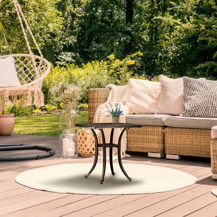 Quadratischer Gartentisch, Gussaluminium, wetterfest