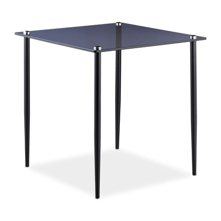 Table d'appoint carrée en verre