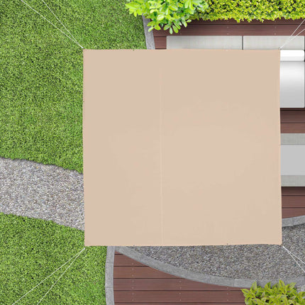 Square Sun Shade Sail, Beige – UV-Resistant Polyester