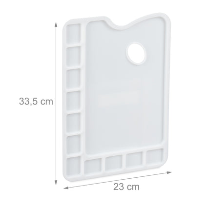 Quadratische Mischpalette aus Kunststoff