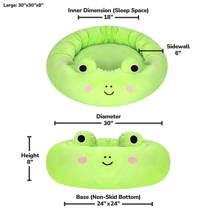 Squishmallows Lit pour animal domestique Wendy la grenouille, 75 cm