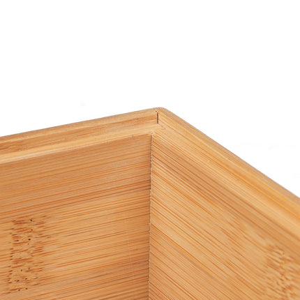Boîte de rangement empilable en bambou