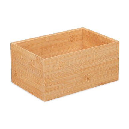 Boîte de rangement empilable en bambou