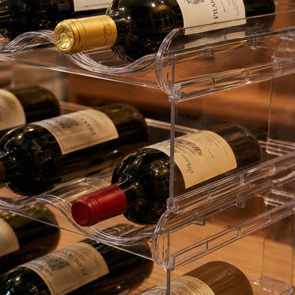 Stackable Bottle Rack – Modular, Expandable, Transparent