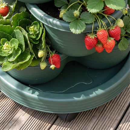 Tour de jardinage d'intérieur empilable, 5 niveaux, 15 pots, drainage