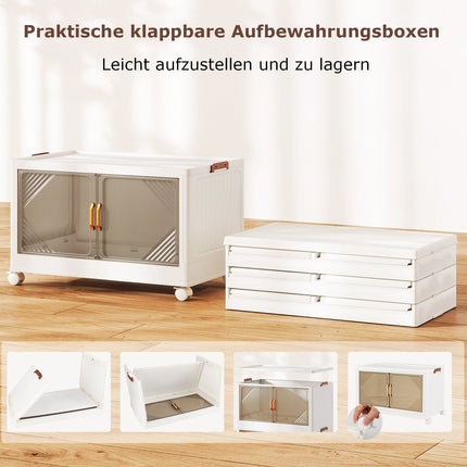 Staplbare Aufbewahrungsboxen mit Rollen, 284 l Fassungsvermögen