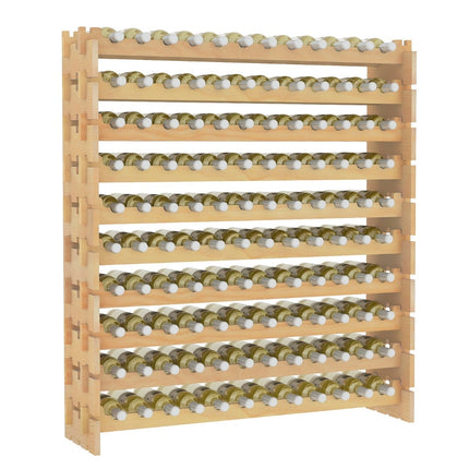 Casier à vin empilable en bois pour 120 bouteilles, 10 niveaux