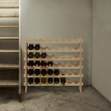 Casier à vin empilable en bois pour 48 bouteilles