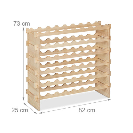 Casier à vin empilable en bois pour 48 bouteilles