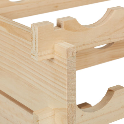 Casier à vin empilable en bois pour 48 bouteilles